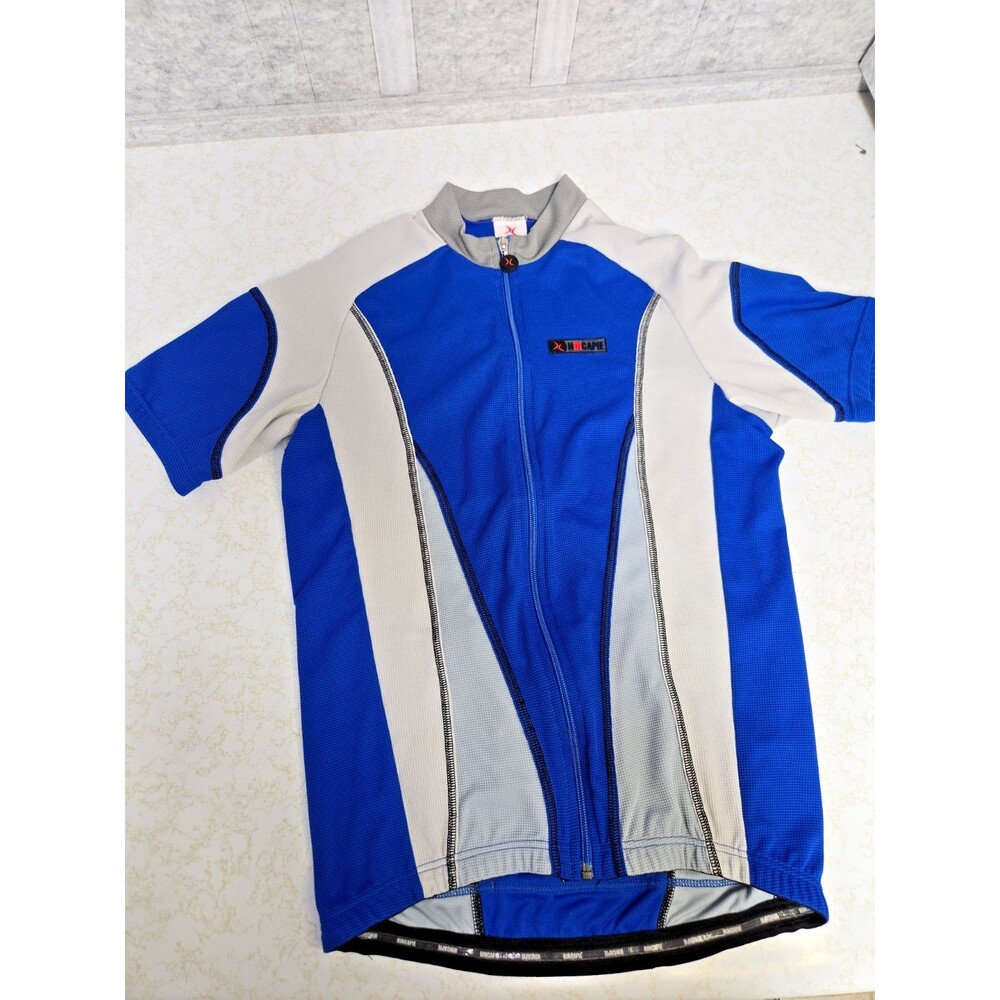 Hincapie Cycling Jersey Large Made in Italy Blue Gray